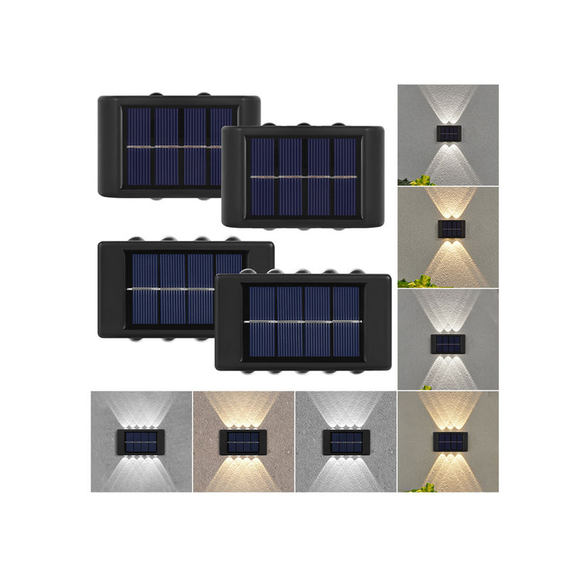 Đèn tường không thấm nước phát sáng 600mah Đèn LED năng lượng mặt trời ngoài trời Trang trí vườn