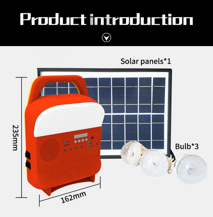 10W off Grid Solar Power System with FM Radio Phone Charging Solar Lighting System