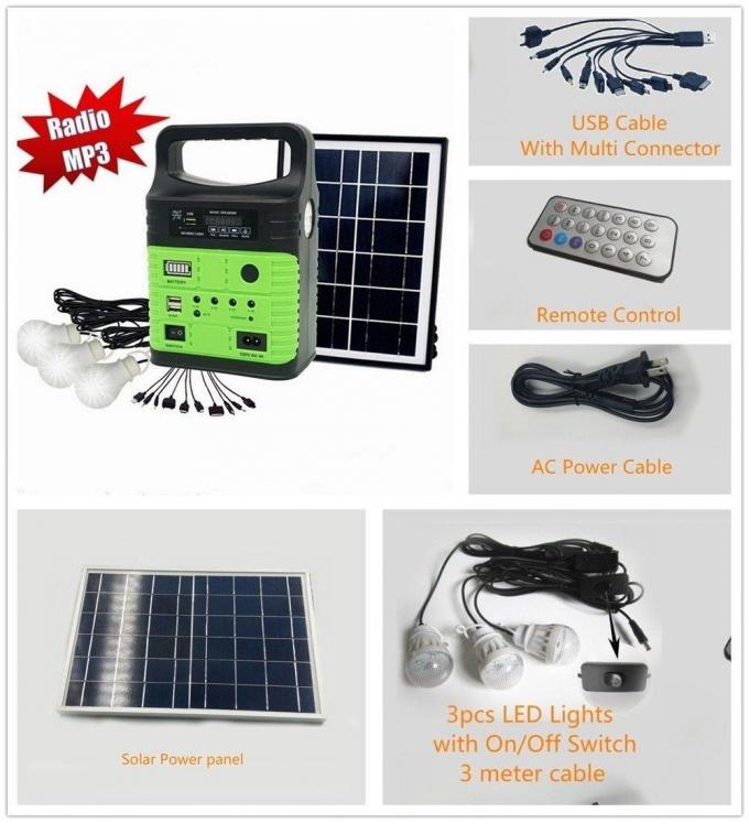 Solar FM Radio Solar Kit off Grid Solar System 10W Solar Home Light Kit Global Sunrise Lights
