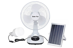 Quạt điện ngoài trời năng lượng mặt trời di động cho bàn sạc cắm trại Ngân hàng điện 12 inch